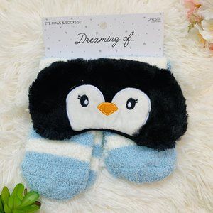 ❗️4/$20 Penguin Sleep Mask and Fluffy Socks - NEW